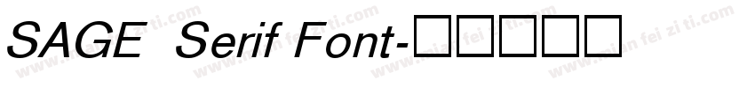 SAGE  Serif Font字体转换